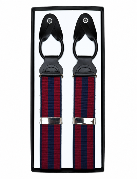 Burgundy Navy Striped