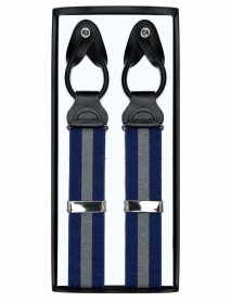 Striped Navy Gray
