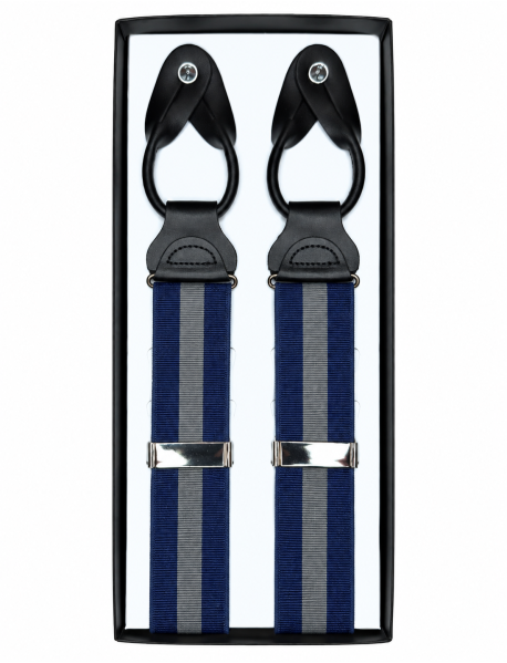 Striped Navy Gray