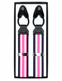 Navy Pink White Striped