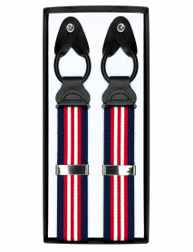 Navy Red White Striped