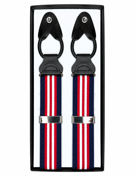 Navy Red White Striped