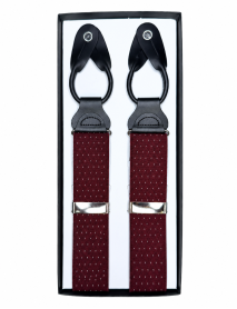 Burgundy White Pin Dot