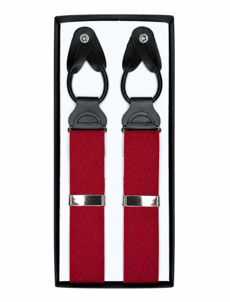 Red Brace Navy Pin Dot