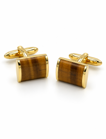 Tiger Eye Agate / 14k Gold