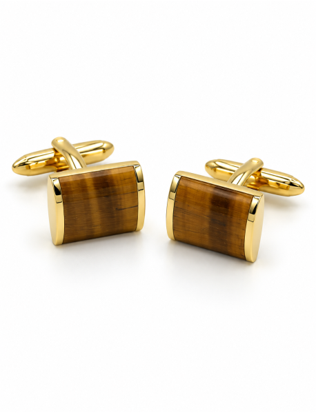 Tiger Eye Agate / 14k Gold