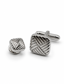 Silver Square / Basket Striped Formal Set