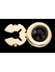 Gold Onyx Button Cover Pair