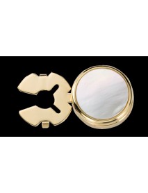 Gold MOP Button Cover Pair