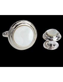 Silver Genuine Mother of Pearl circles
