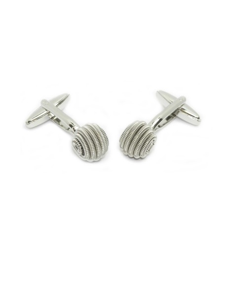 Silver Swirl Knot Cufflink