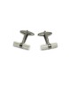 Silver Plated Cylinder Cufflink