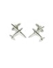 Silver Plated Airplane Cufflink