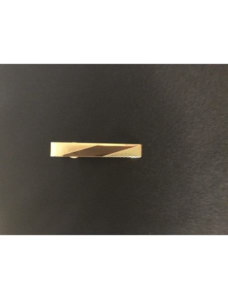 Gold Slanted Lined Tie Bar