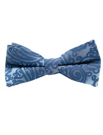 Shades Of Blue Paisley Silk Bow Tie