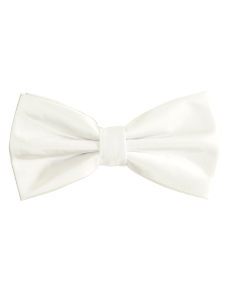 White Silk Bow Tie