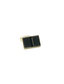 Black Carbon Rectangle Gold