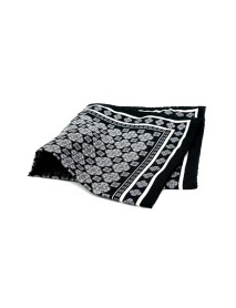 Black/White- 13 Inch Medallion Italian Silk (Use That Description For All And Just