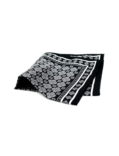 Black/White- 13 Inch Medallion Italian Silk (Use That Description For All And Just