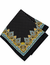 Black/Blue/White Silk