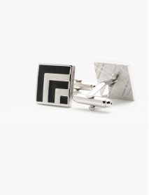 BLACK ENAMEL ARROW CUFFLINK