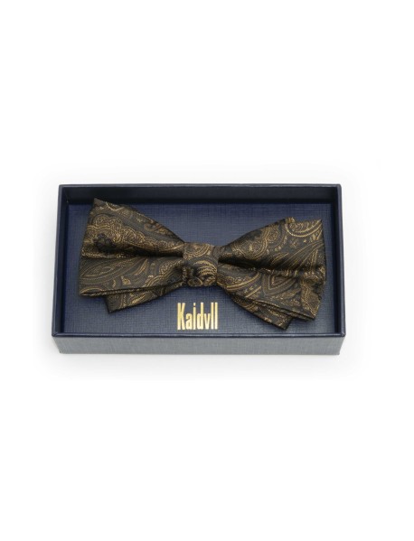 Black/Coper/Gold Silk Bowtie