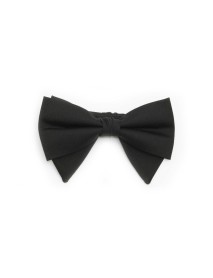 Black Silk/Wool X-Large Formal Bowtie