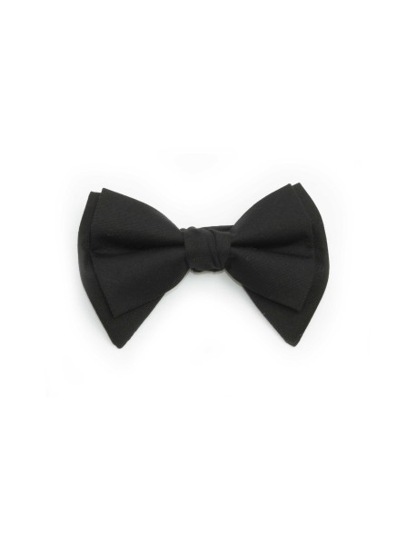 Black Silk/Wool Large Formal Bowtie