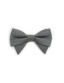 Gray Silk/Wool X-Large Bowtie