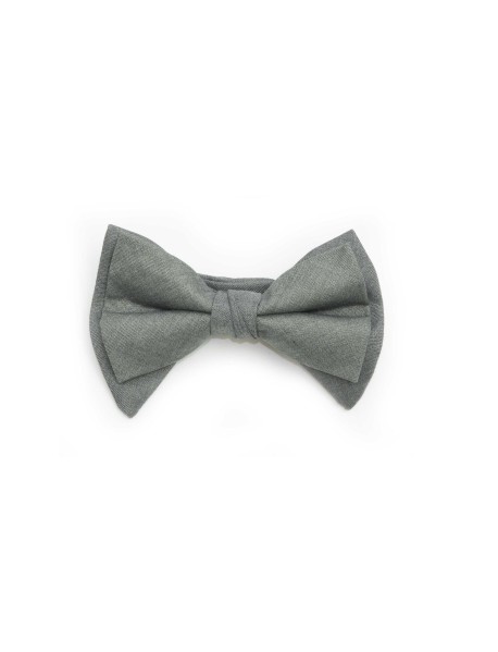 Gray Silk/Wool Large Bowtie