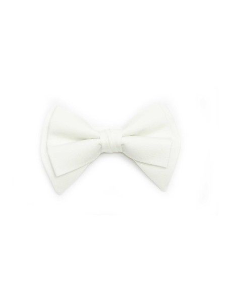 White Silk/Wool X-Large Bowtie