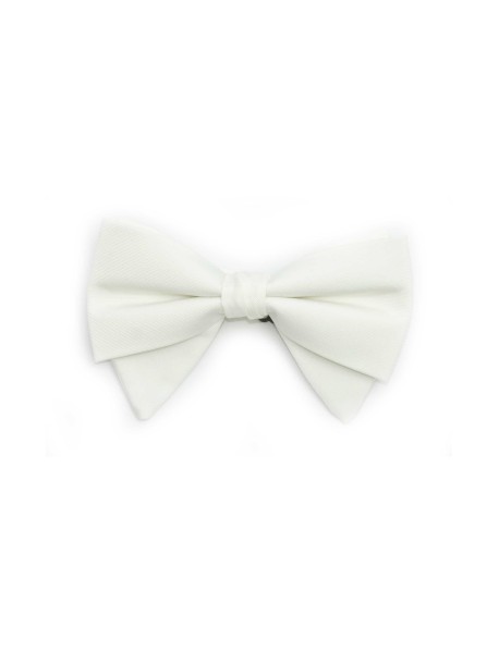 White Silk/Wool Large Bowtie