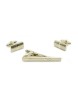 Gold Plated Cufflink/Tie Bar Set