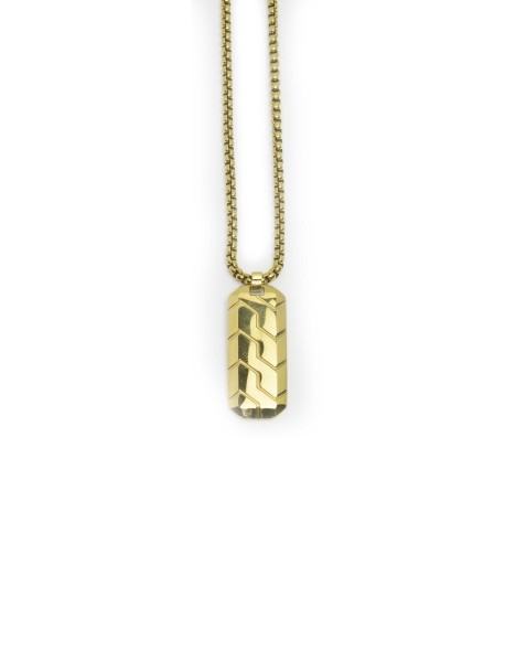 SS/Tire Track Pendant Necklace