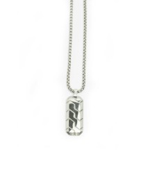 SS/Tire Track Pendant Necklace