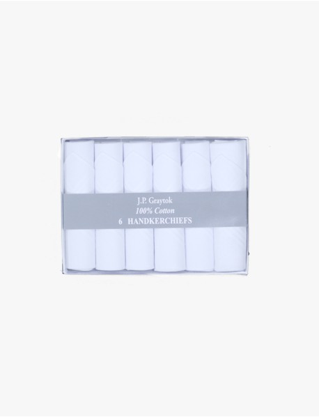 6 Handkerchiefs -100% Cotton 16 x 15.5