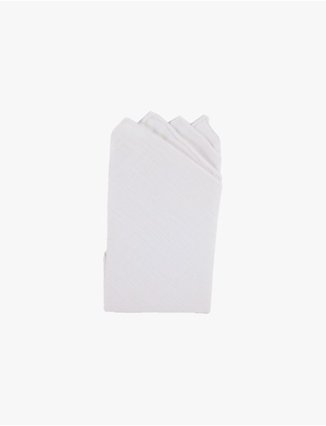  White Pure Linen Pre-folded