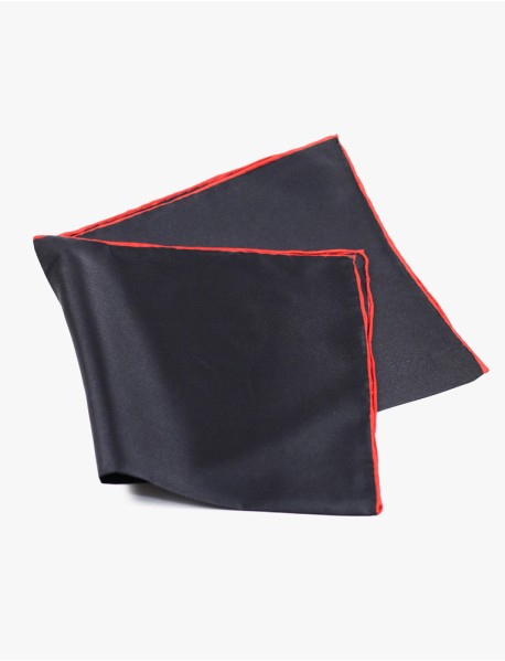  Black w/ Red-Edge Silk Handrolled